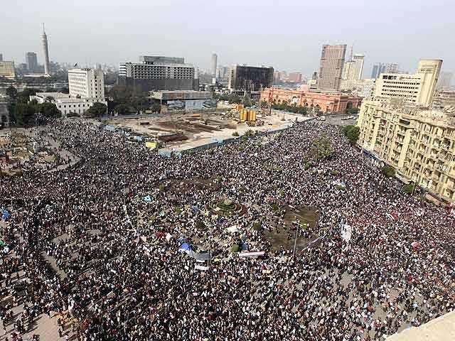 La Plaza de Tahrir El Cairo en plena revolución