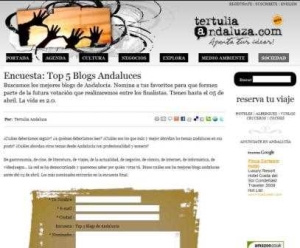 LA CIUDAD COMPROMETIDA entre los mejores ‘BLOGS’ de Andalucía